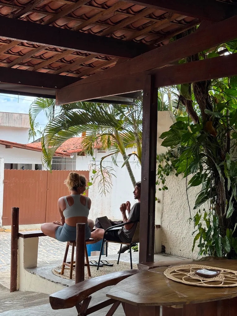 The long communal table at CAYA